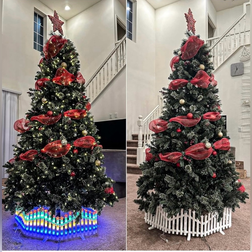 Happyhub Holiday Christmas Tree Fence Light